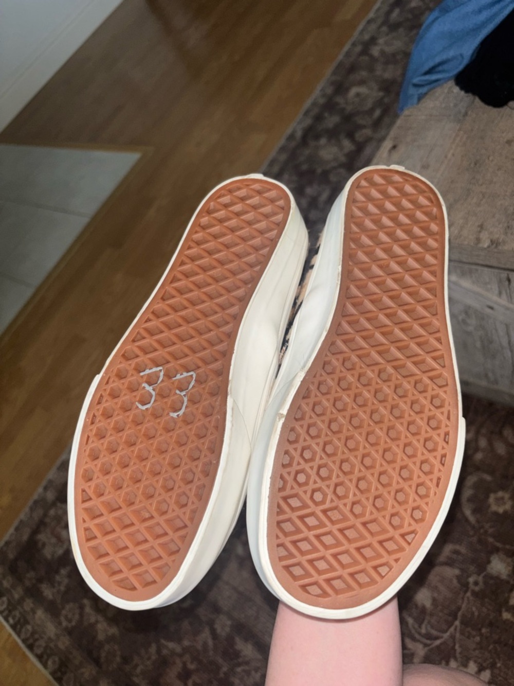 Vans Leopard Print Slip-On with White Graphic - Picture 2 of 3